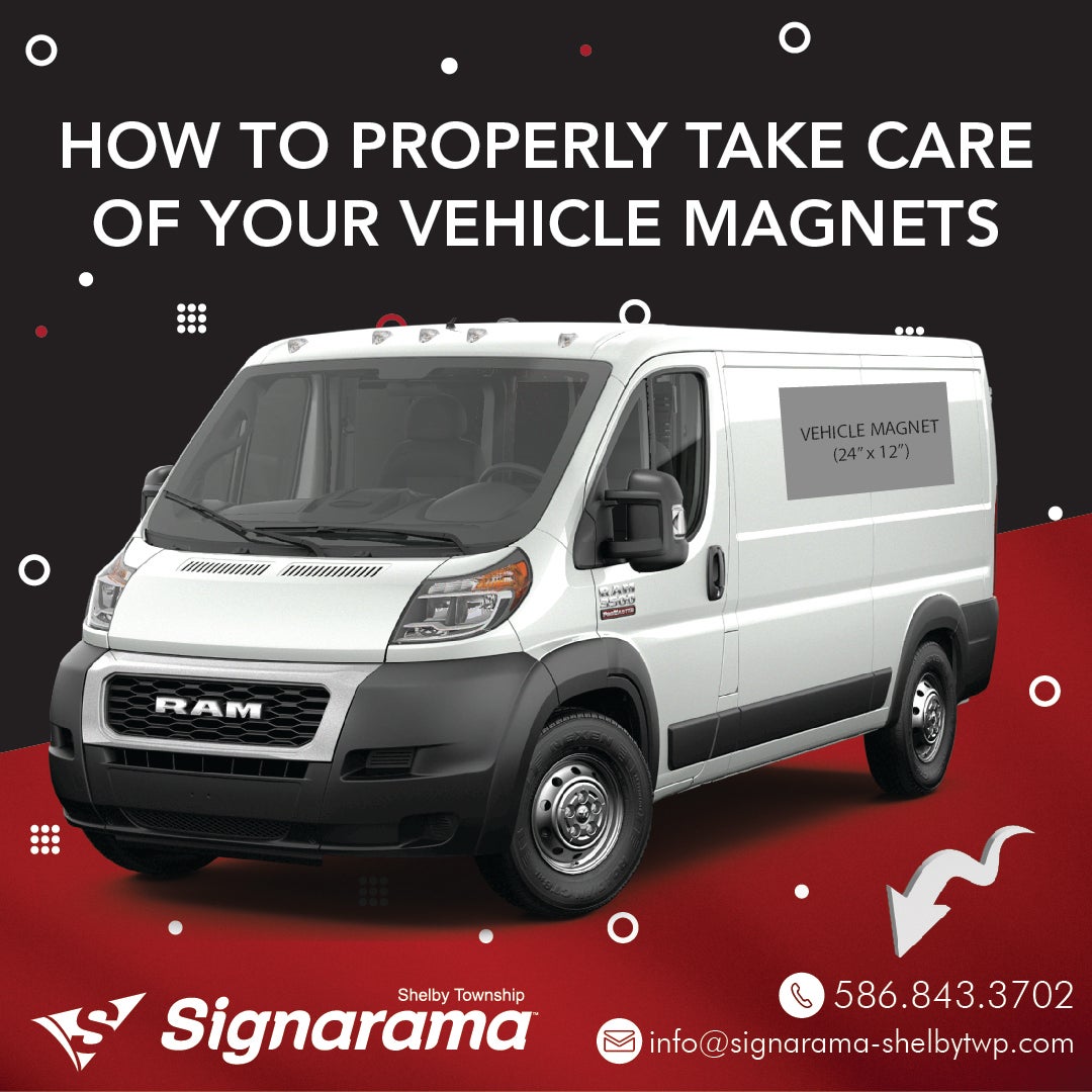 How do I properly care for my car door magnet?