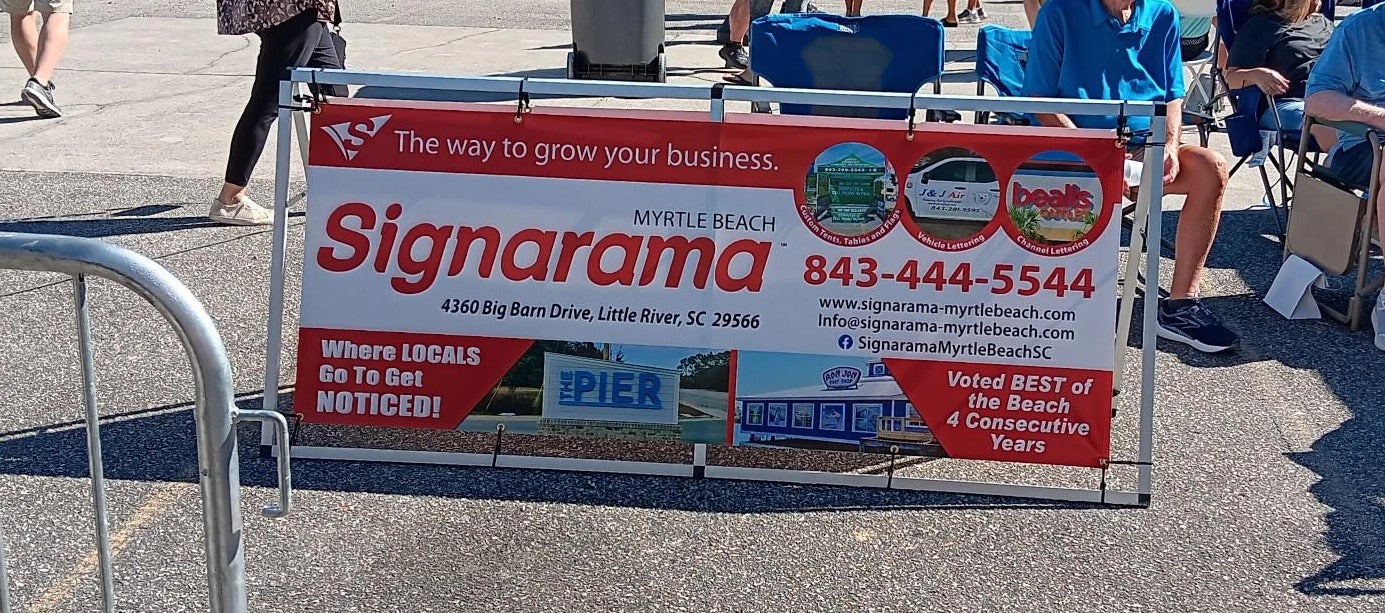 Ask for our new Banner A Frame!