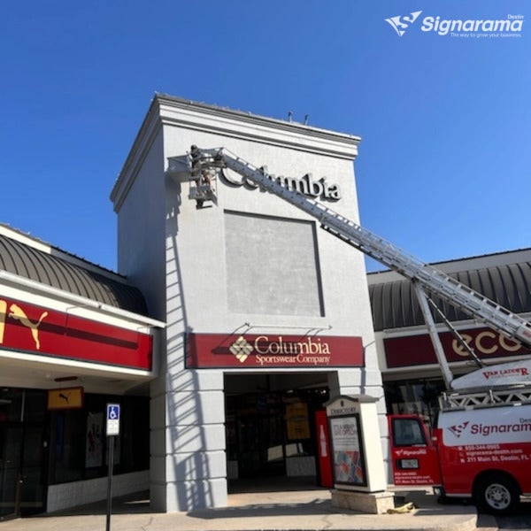 Transformative LED Channel Lettering Install at Columbia Sportswear