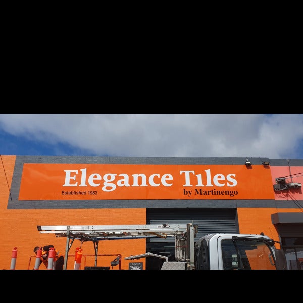Exterior Building Signage - Elegance Tiles.