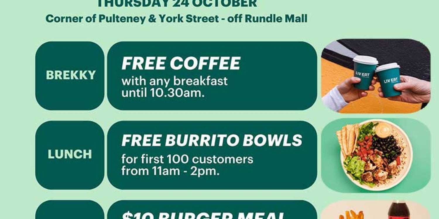 Liv Eat to Make Healthy Dining Splash in Adelaide with Grand Opening on Pulteney Street Liv Eat to Make Healthy Dining Splash in Adelaide with Grand Opening on Pulteney Street