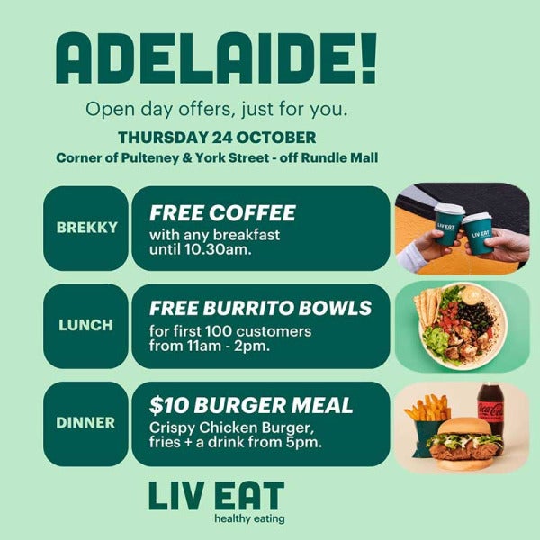 Liv Eat to Make Healthy Dining Splash in Adelaide with Grand Opening on Pulteney Street Liv Eat to Make Healthy Dining Splash in Adelaide with Grand Opening on Pulteney Street