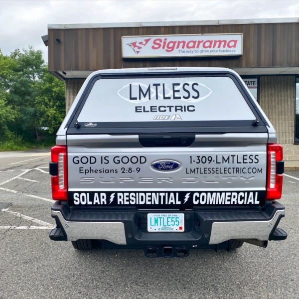 LMLTLESS - vehicle lettering (rear)