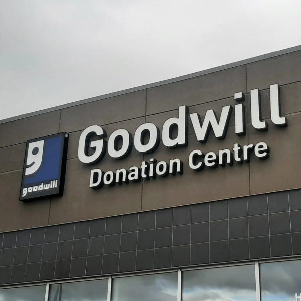 Illuminated Channel Letters for Goodwill Industries of Alberta in Spruce Grove, AB