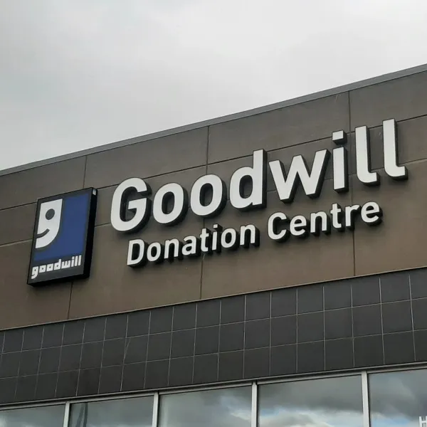 Illuminated Channel Letters for Goodwill Industries of Alberta in Spruce Grove, AB