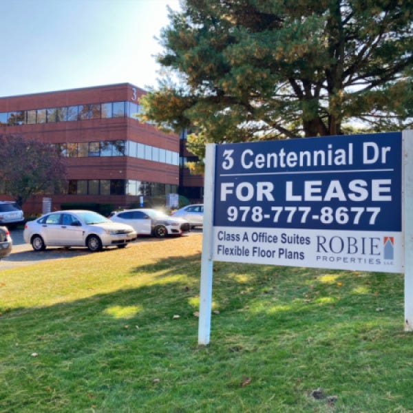Robie Properties 3 Cenntenial Drive For Lease  Sign Replacement 10.23.24