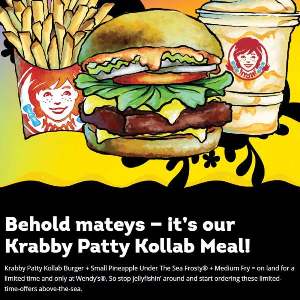 Wendy's and SpongeBob SquarePants: A Krabby Patty Kollab for Nostalgic Feasting Wendy's and SpongeBob SquarePants: A Krabby Patty Kollab for Nostalgic Feasting