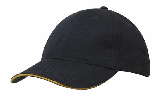Brushed Cotton Cap with Sandwich Trim