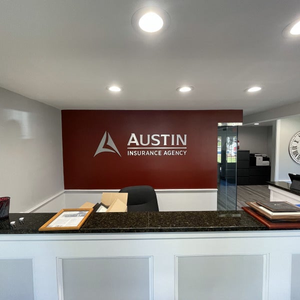 Austin Insurance Brushed Aluminum Dimensional Letters