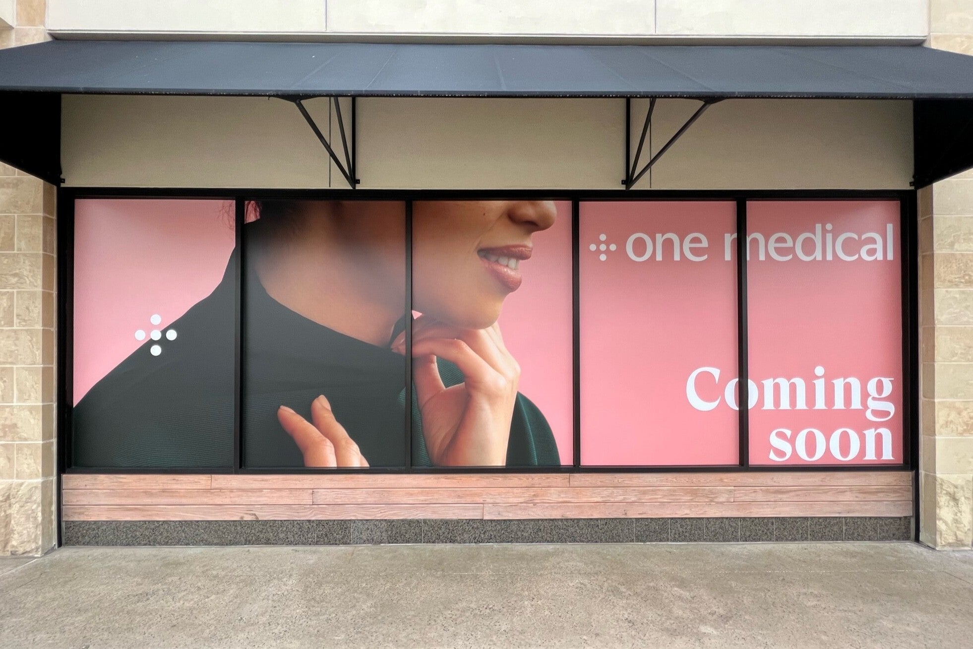Construction Site Windows Covered for Privacy and Branding