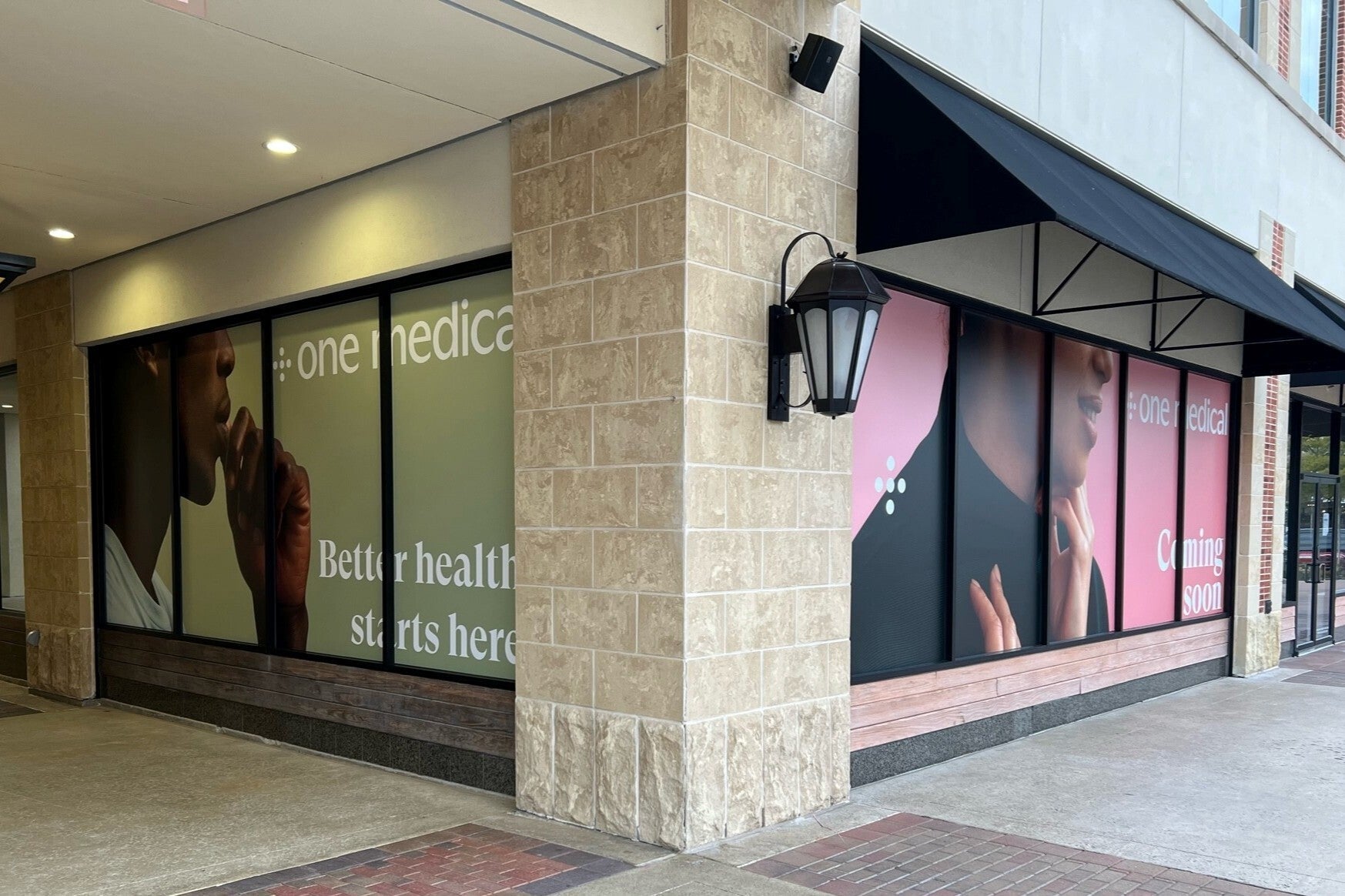 Construction Site Windows Covered for Privacy and Branding