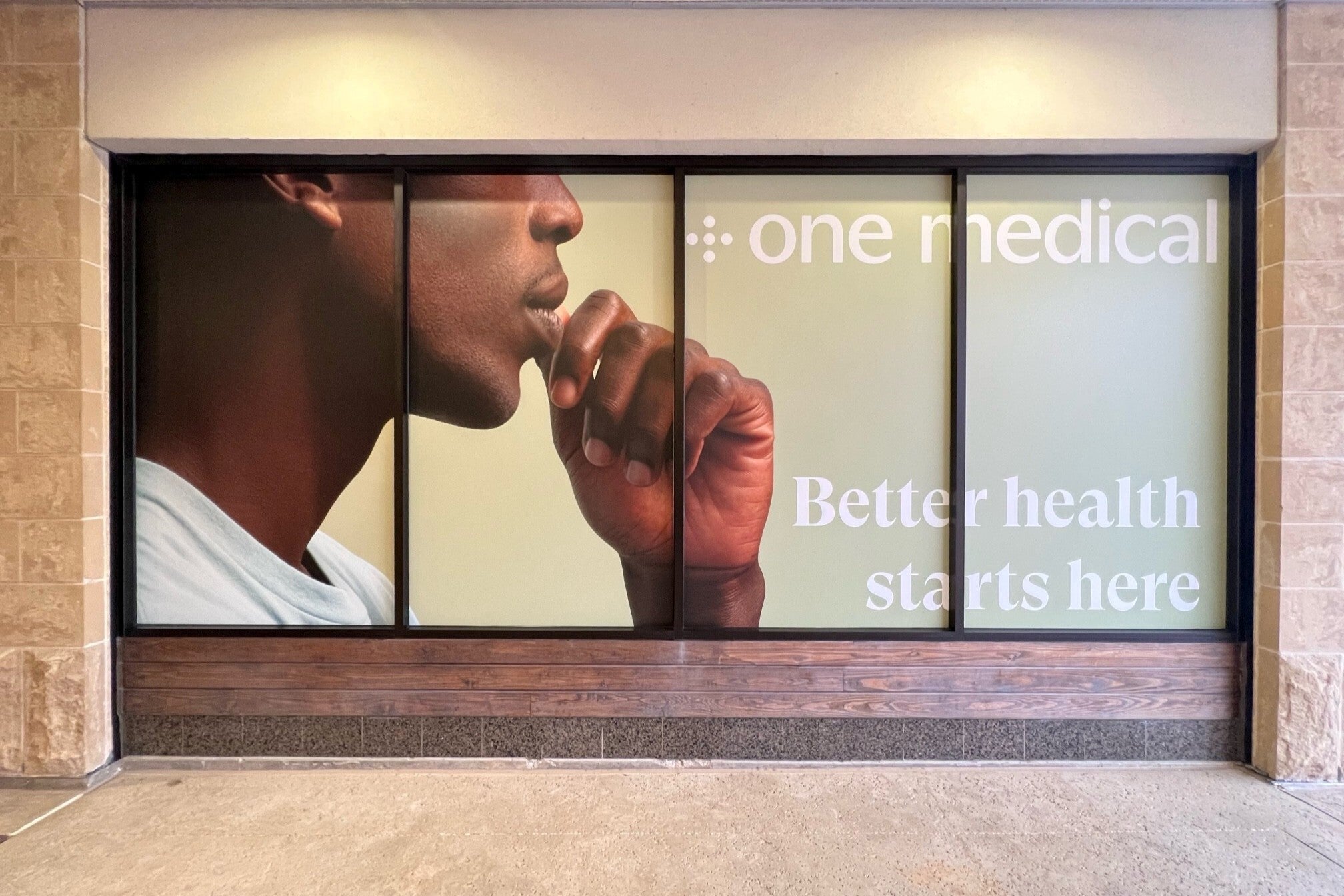 Construction Site Windows Covered for Privacy and Branding