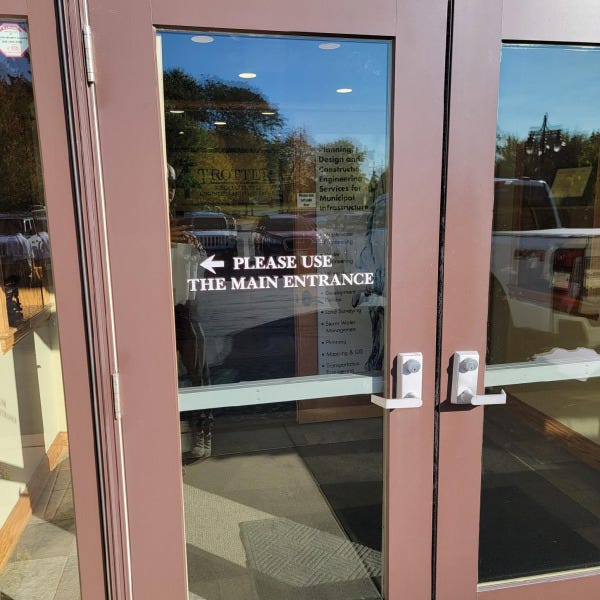 Trotter Vinyl Graphic Decal - Main Entrance