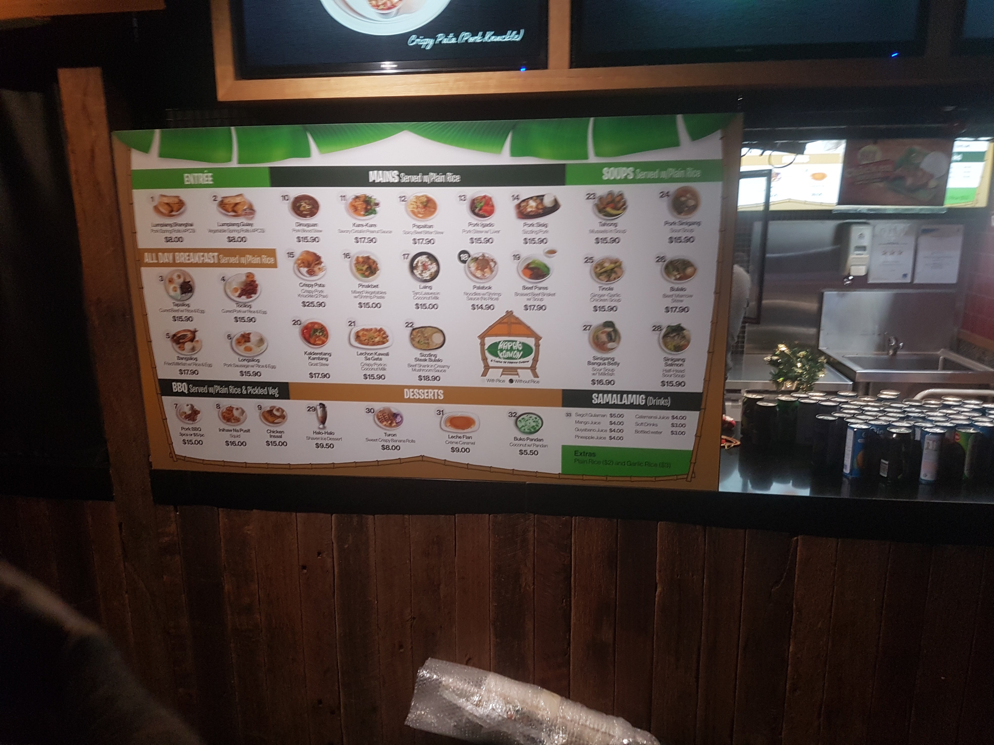 Beautiful menu boards for another local....