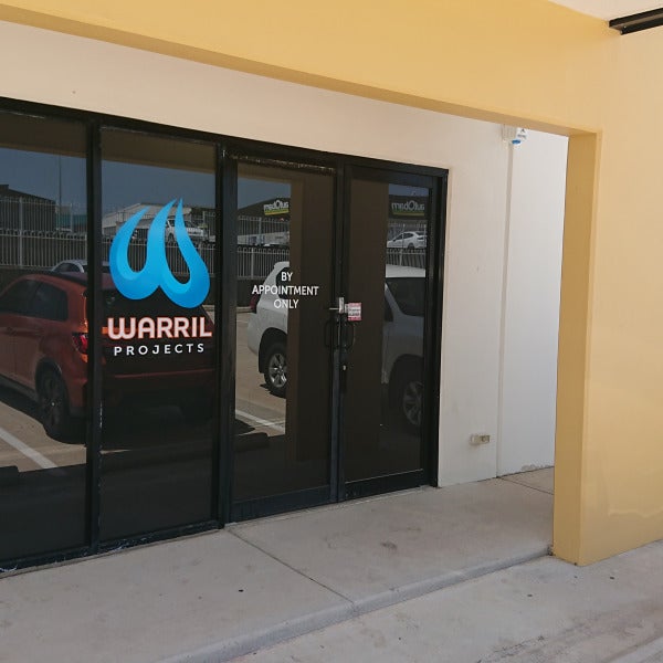 Fantastic window graphics from the inside out...