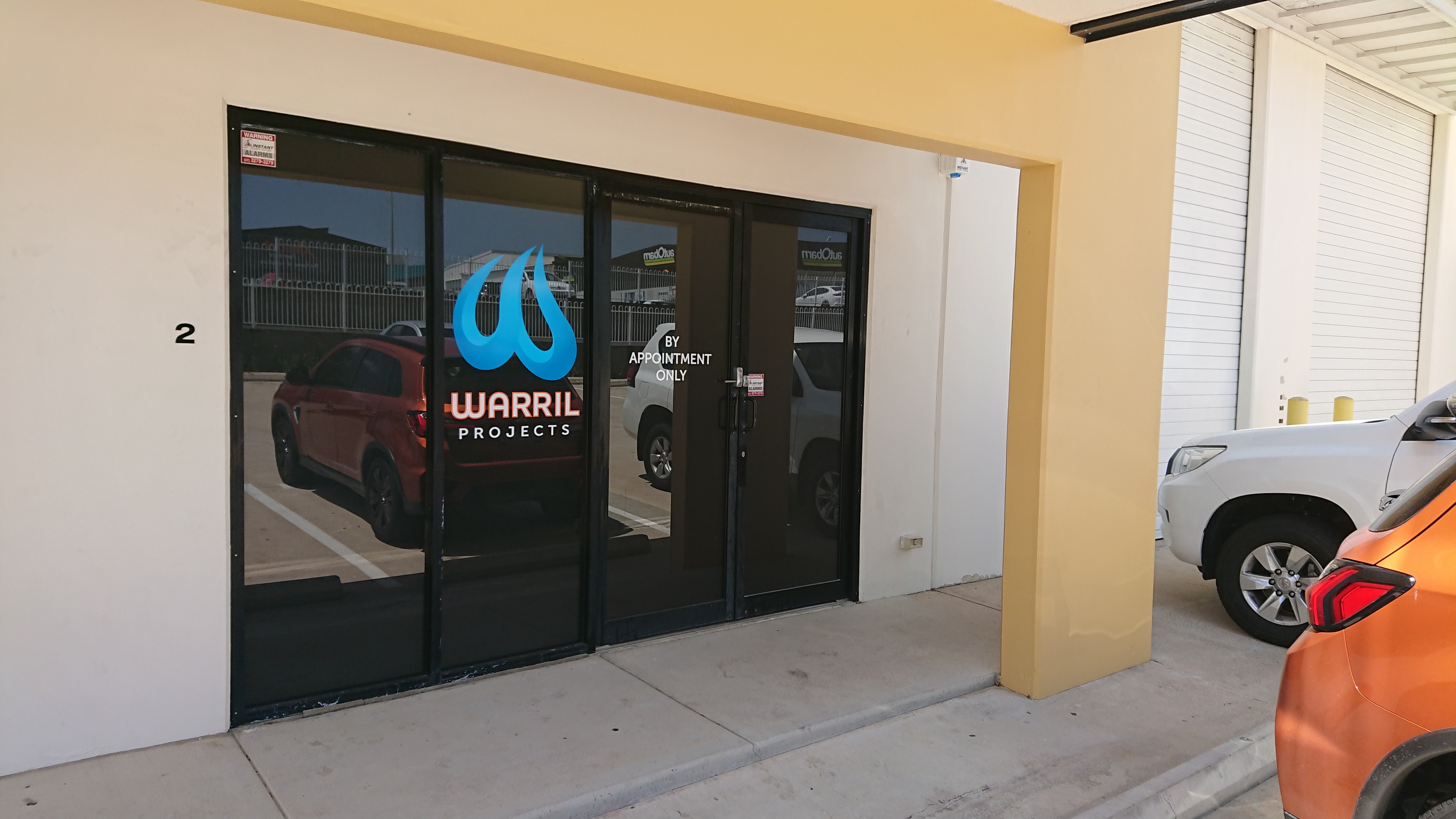 Fantastic window graphics from the inside out...