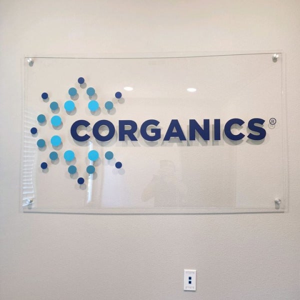 Custom Branded Office Signage for Corganics