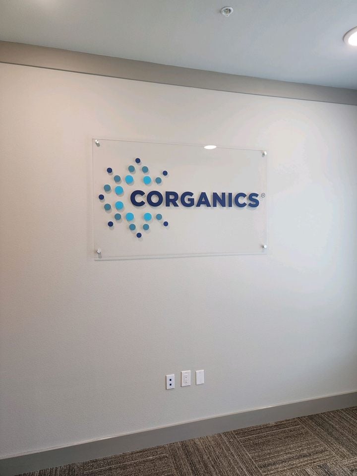 Custom Branded Office Signage for Corganics
