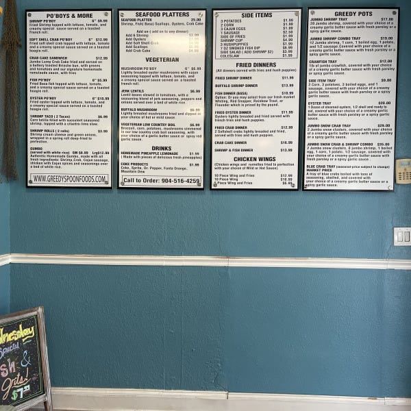 GREEDY SPOON MENU BOARDS