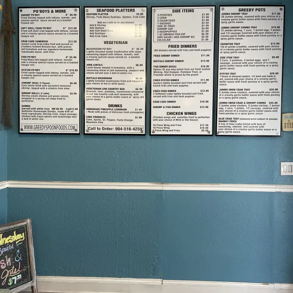 GREEDY SPOON MENU BOARDS