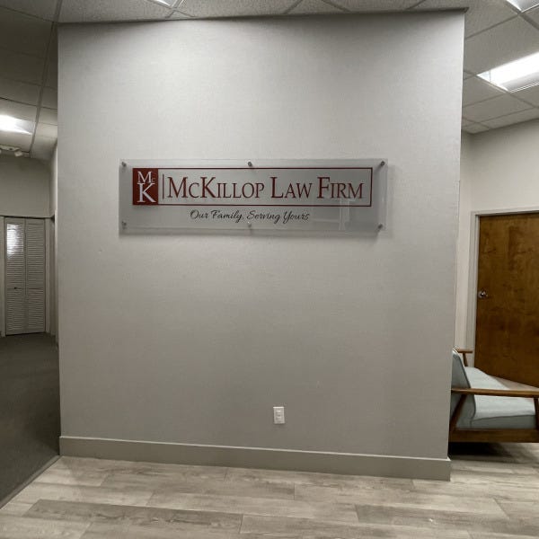 Reception Sign Acrylic with Frosted Vinyl and Graphics