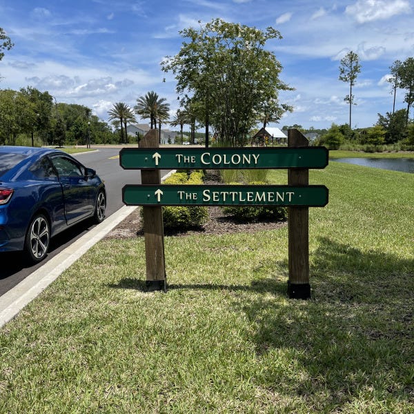 Wood look Routed Sign