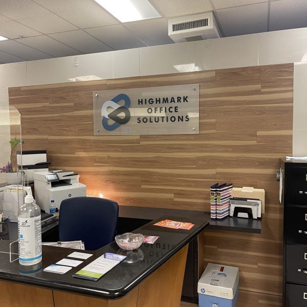 Acrylic Wall Sign with Standoffs