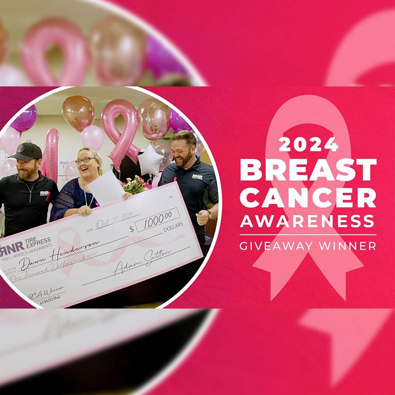 RNR Tire Express Honors Dawn Henderson, Two-Time Breast Cancer Survivor and Unwavering Teacher, with THINK PINK Package in Heartfelt Gesture RNR Tire Express Honors Dawn Henderson, Two-Time Breast Cancer Survivor and Unwavering Teacher, with THINK PINK Package in Heartfelt Gesture