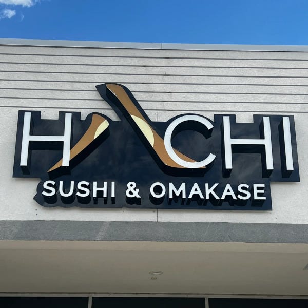 50430 - Hachi Sushi - Exterior LED Channel Letters with Backplate (1)