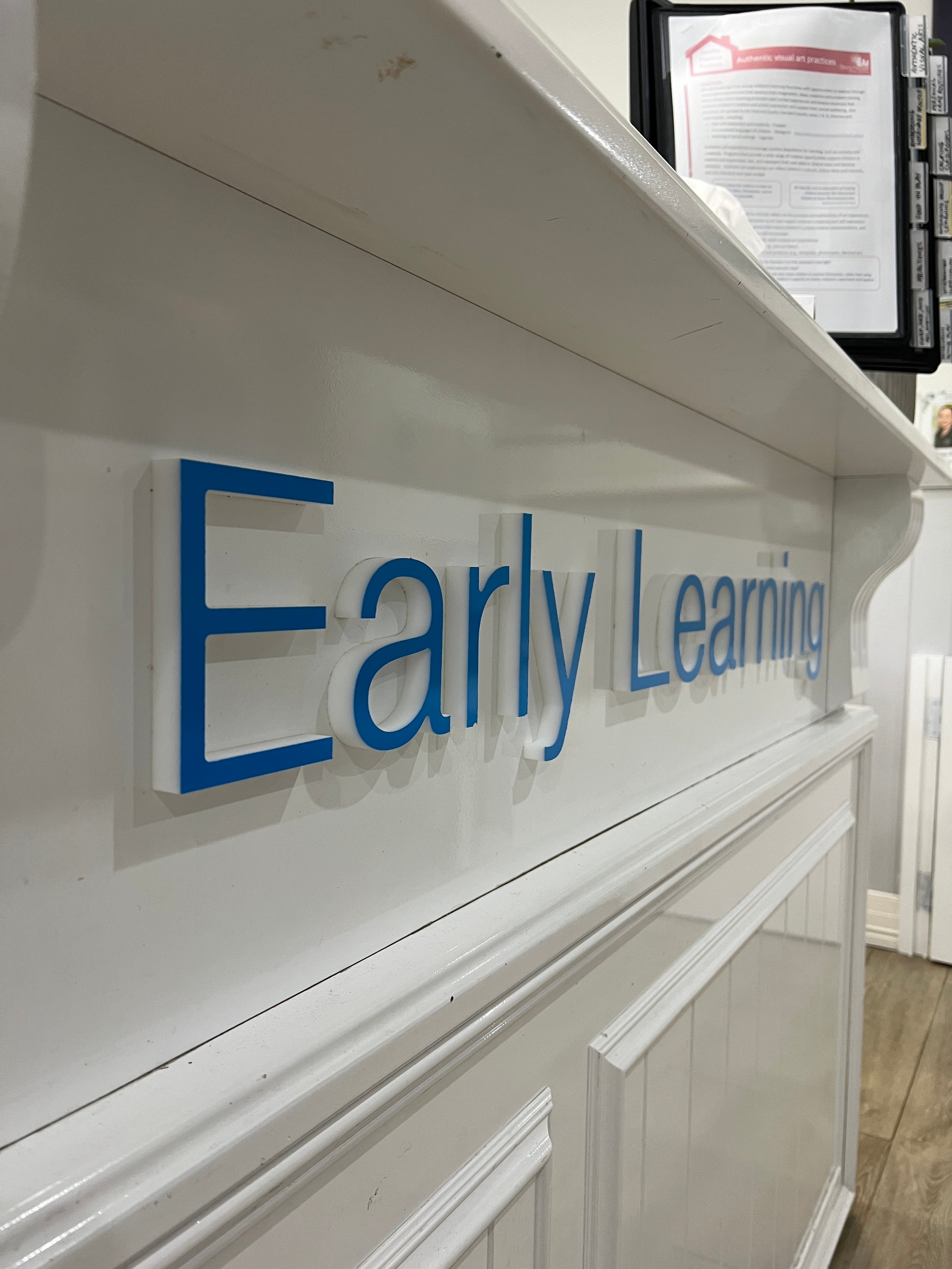 Early learning centre new signage works