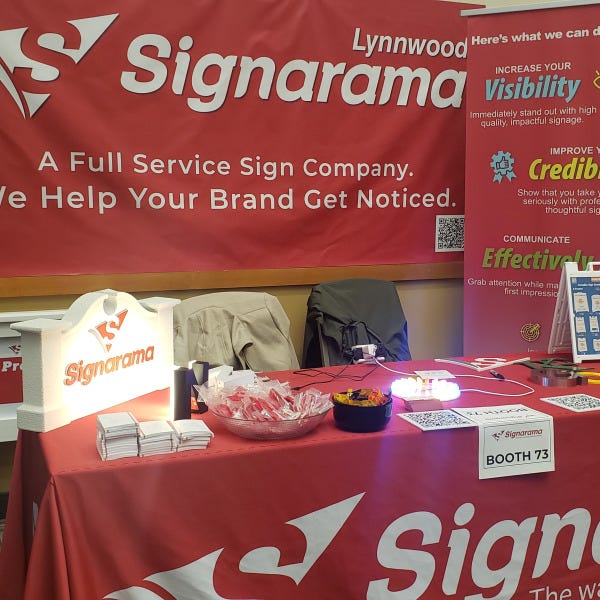 Exhibition booth at North Puget Sound Contracting Conference, Lynnwood WA