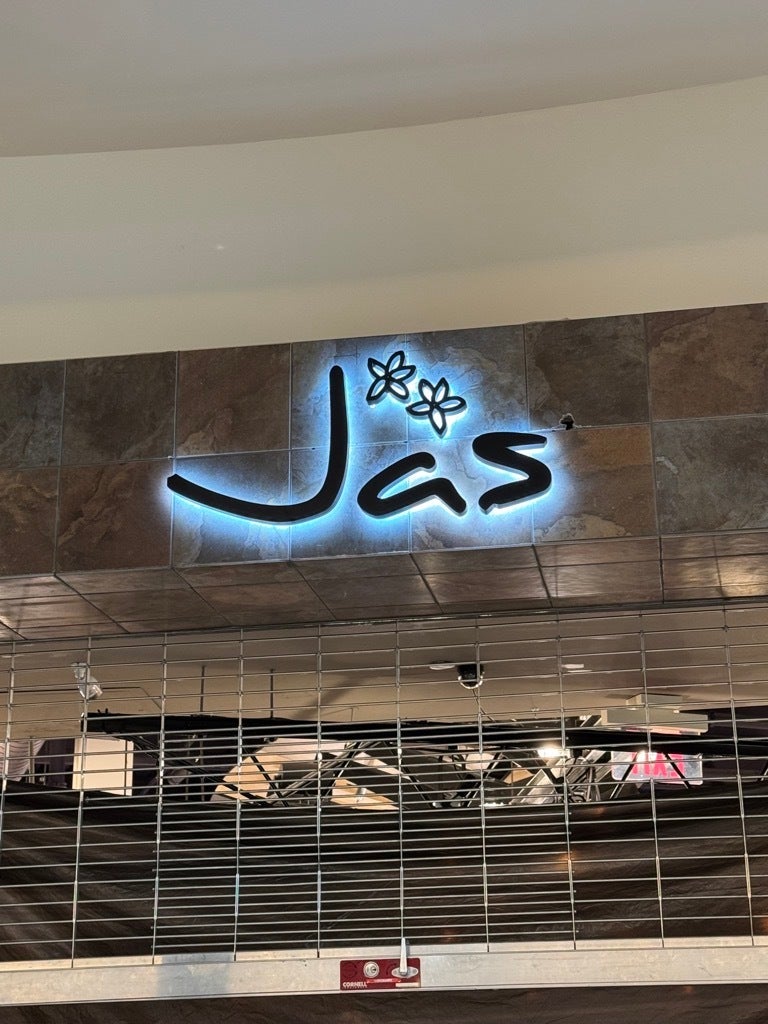 Shop with Jas Grand Opening: Signarama Tysons Installs Halo-Lit Stainless Steel Sign at Dulles Town Center