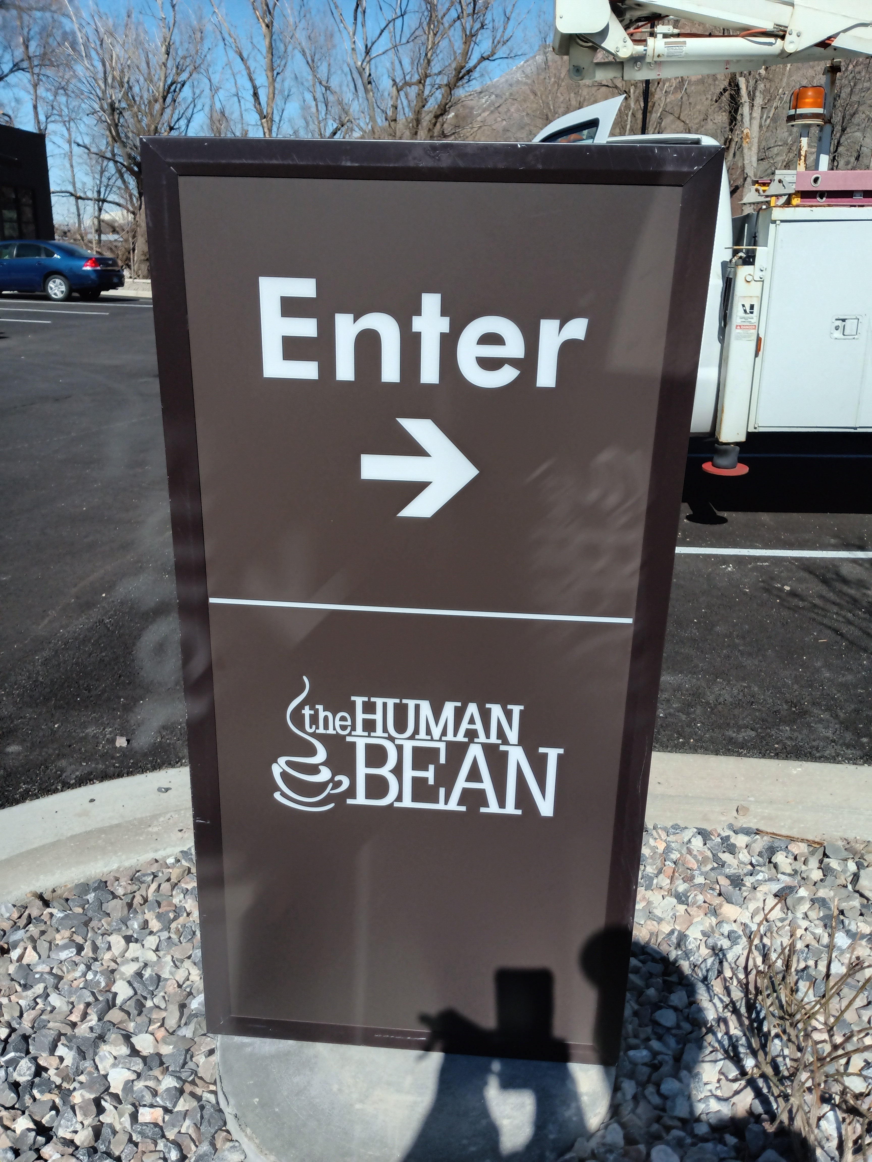 Directionals, Channel Letters, Permits, Pole Signs, Pylon, and Monument Signs • The Human Being in Riverton, Springville,  and The Coffee Shop in American Fork •  •