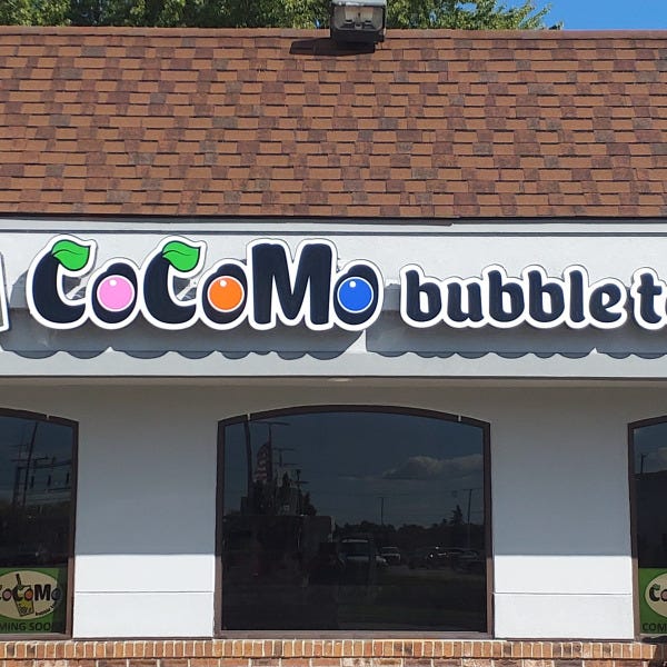 CoCoMo Bubble Tea Frakenmuth Channel Letters 3