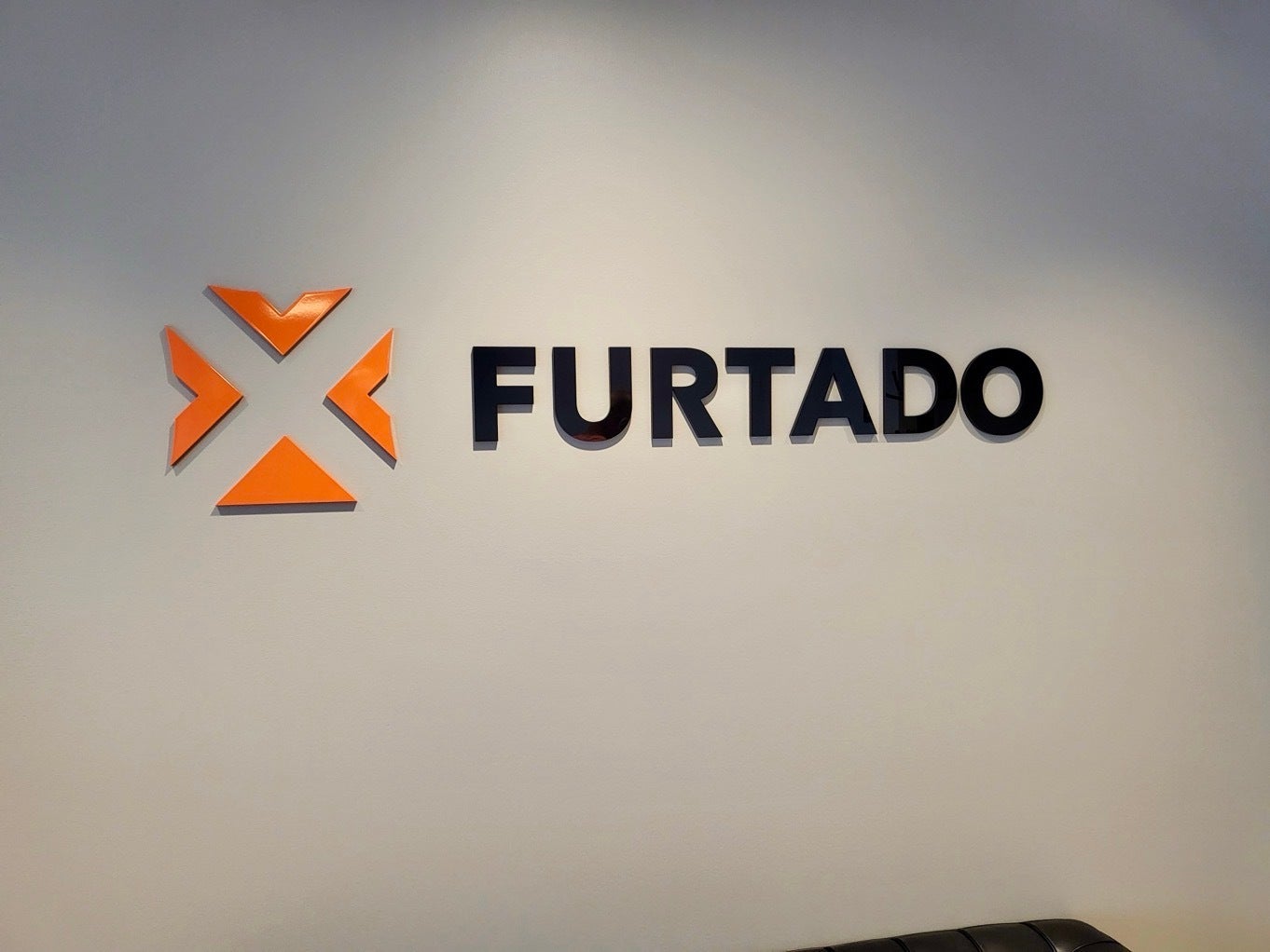 Custom Lobby Sign in Acrylic - Furtado Associates, Seattle, WA