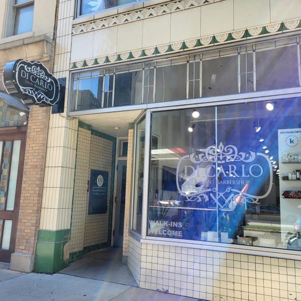 Di Carlo Salon/Barbershop Lighted Sign and Window Logos