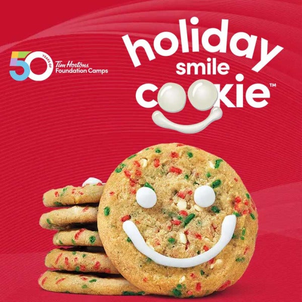 Spread Holiday Cheer with Tim Hortons US - Indulge in the Festive Smile Cookie Campaign to Make a Difference Spread Holiday Cheer with Tim Hortons US - Indulge in the Festive Smile Cookie Campaign to Make a Difference