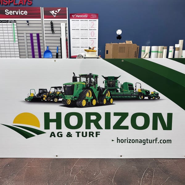 Large Coroplast Sign for Horizon Ag & Turf in Edmonton, AB