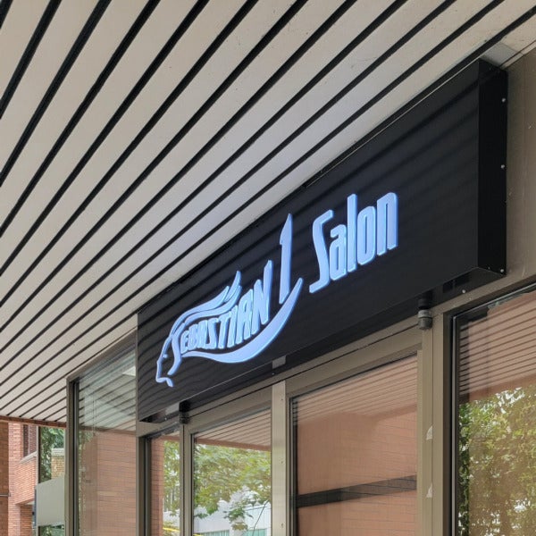 Lightbox with Push Thru Letters for Sebastian 1 Hair Salon in Vancouver, BC