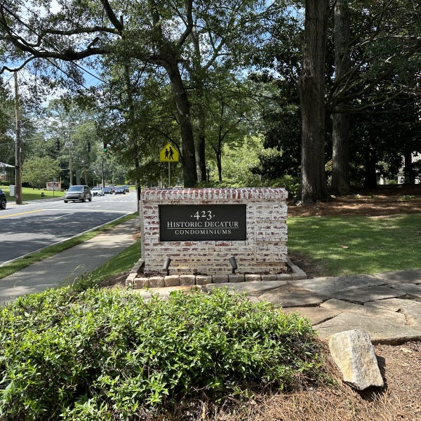 HDU Residential Monument Sign Downtown Decatur