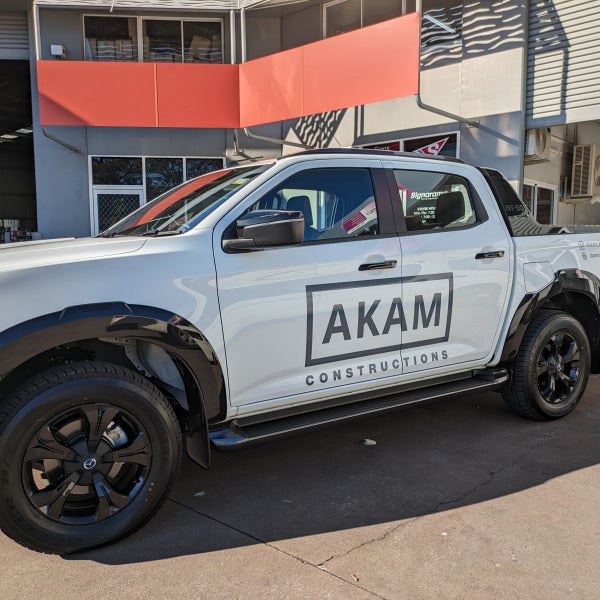 Simple graphics on a sweet looking truck!