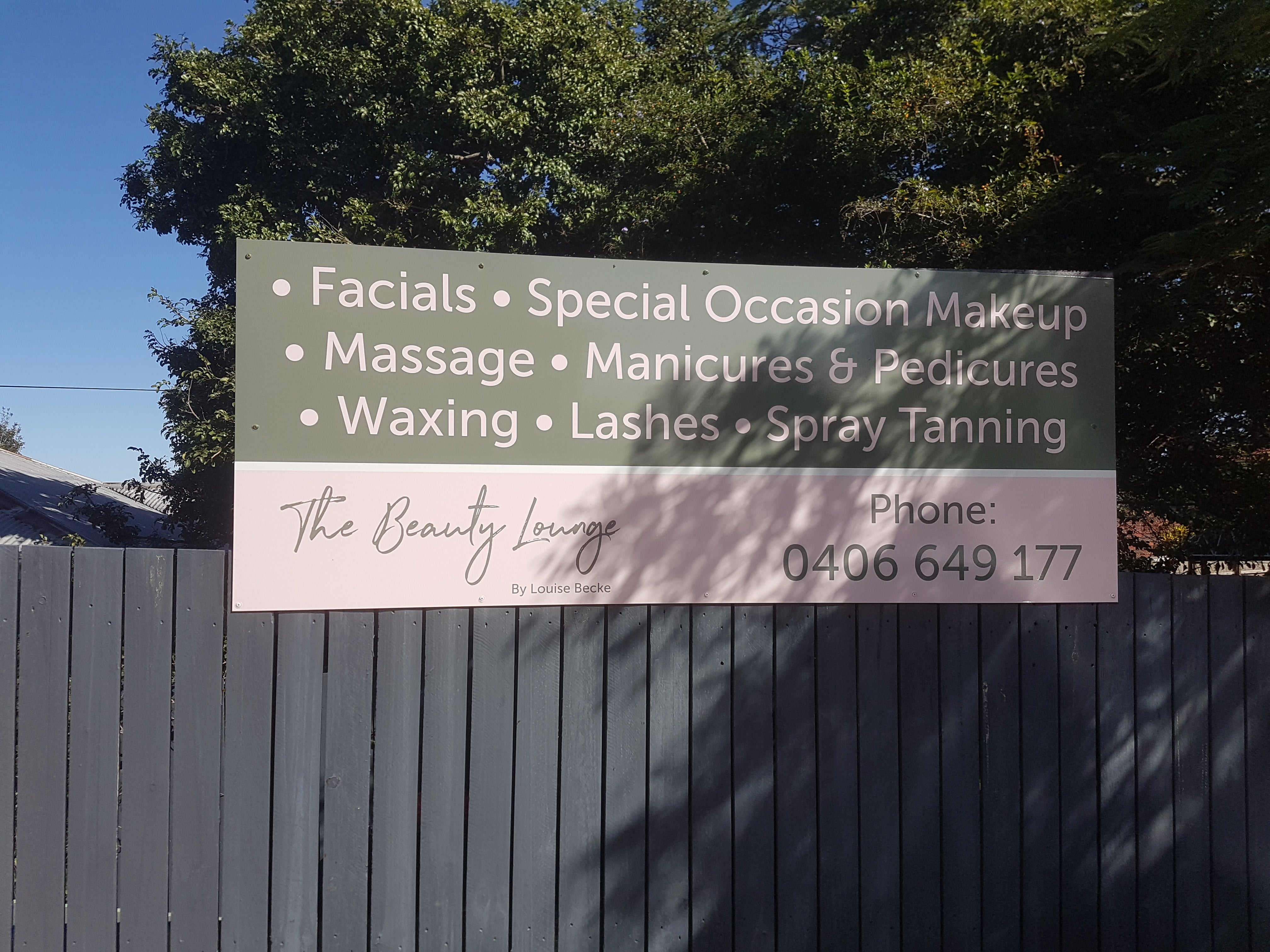 Signs to complement an already charming exterior.