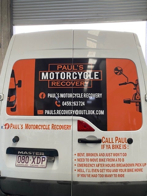 What a difference a new print made on the rear windows of this van!