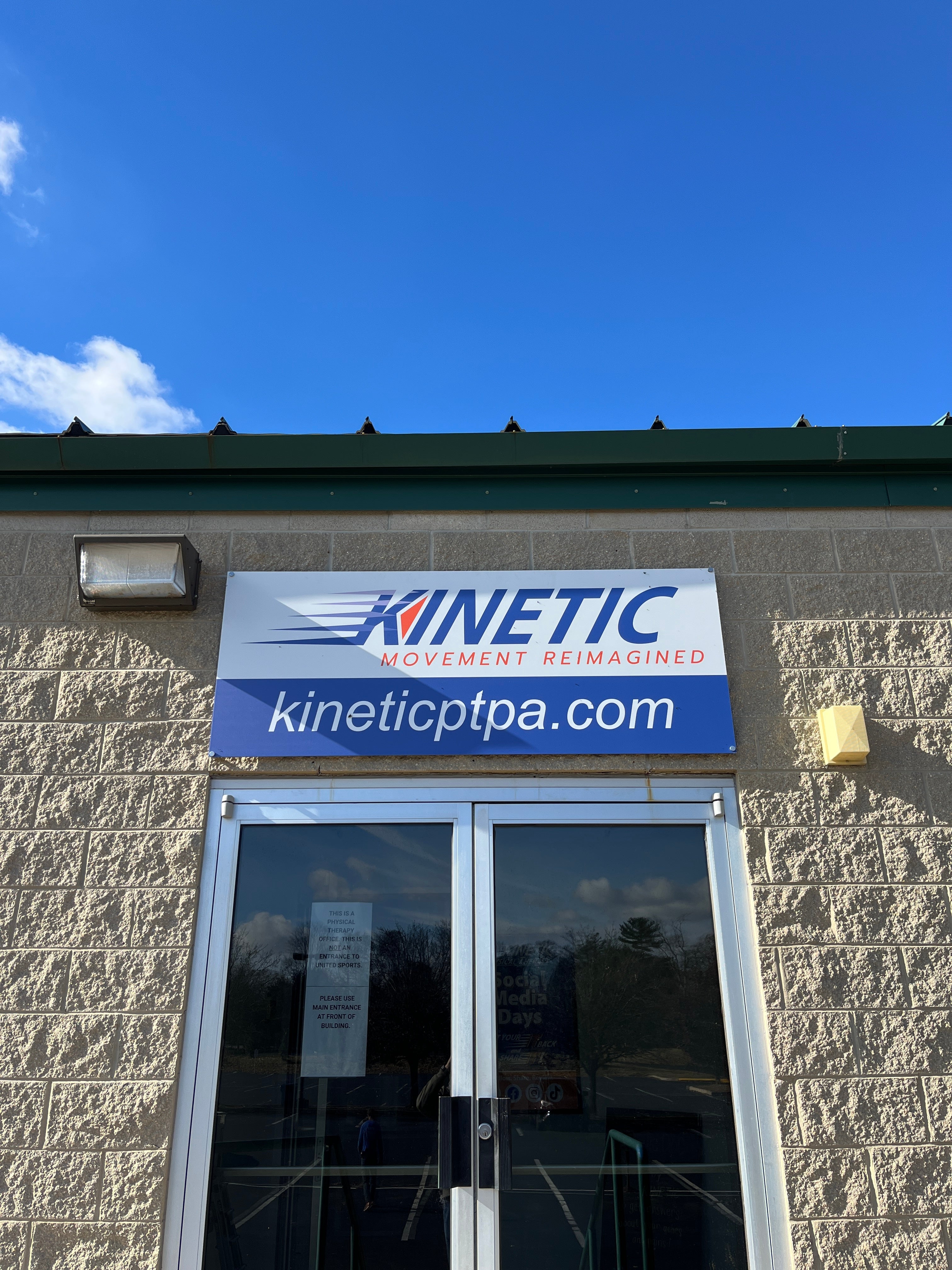 Kinetic Physical Therapy Install at United Sports Complex