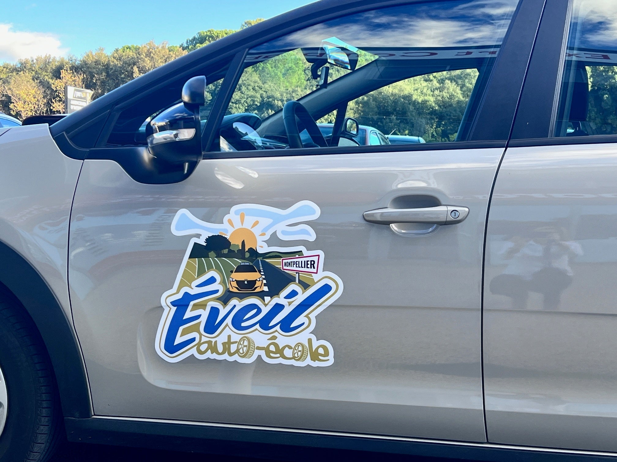 STICKER VOITURE AUTO-ECOLE A MONTPELLIER