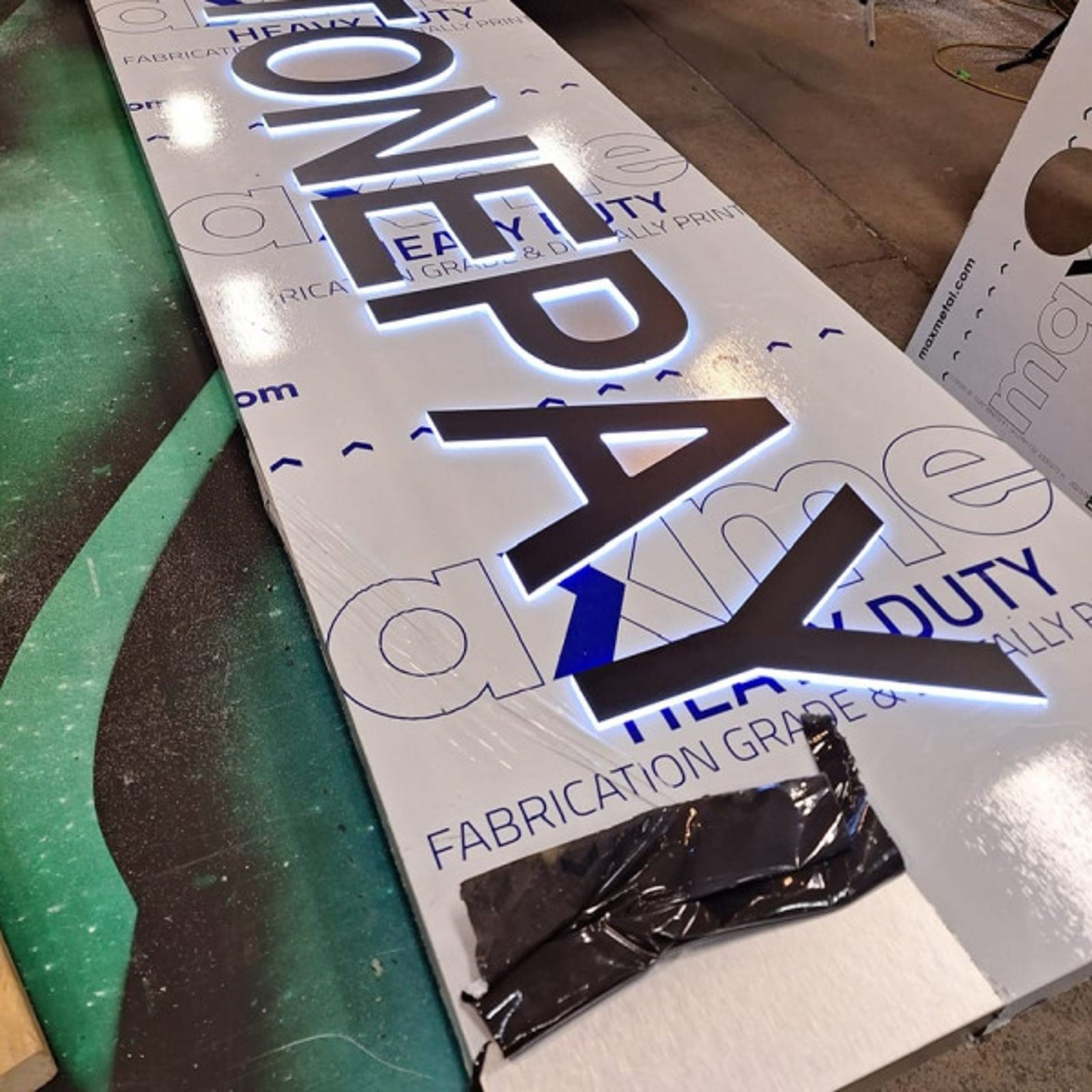 Dimensional Push Through Sign Making Process