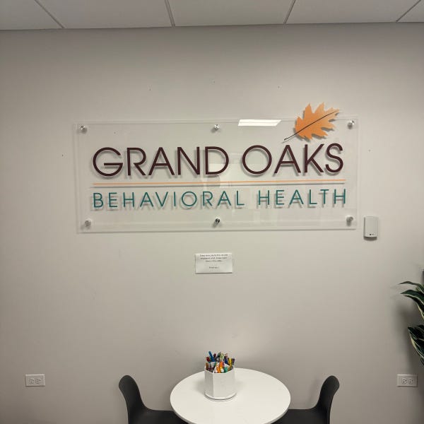 Grand Oaks Interior Lobby Wall Sign