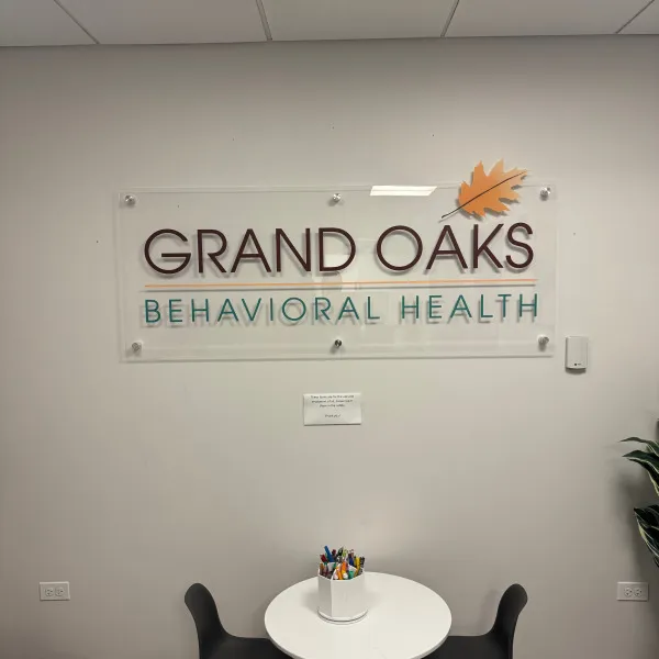 Grand Oaks Interior Lobby Wall Sign