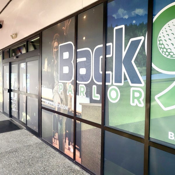Transform and Increase the Visibility of Your Storefront with Perforated Window Graphics - Back9 Golf, Redmond, WA