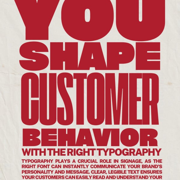 The Psychology of Typography in Signage: How Font Choices Influence Customer Perception